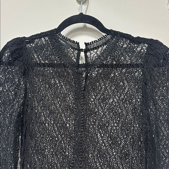 Rare Sabina Musayev Black Lace Maxi Dress Sheer, Long Sleeve, Boho Formal (S/M) - Picture 5 of 14